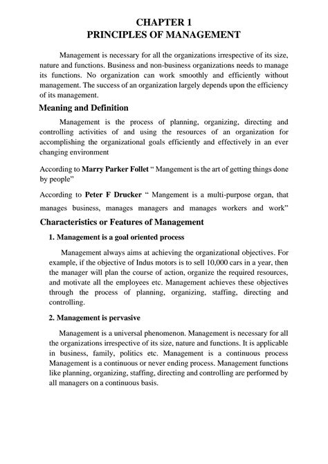 Principles of Management Chapters 1.